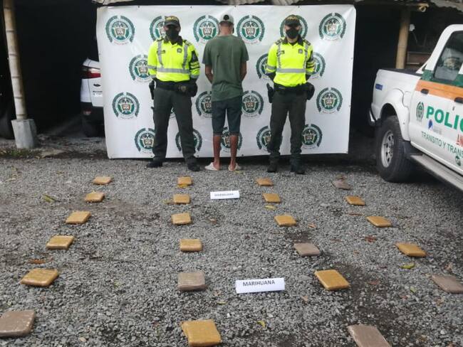Marihuana incautada en vías de Caldas