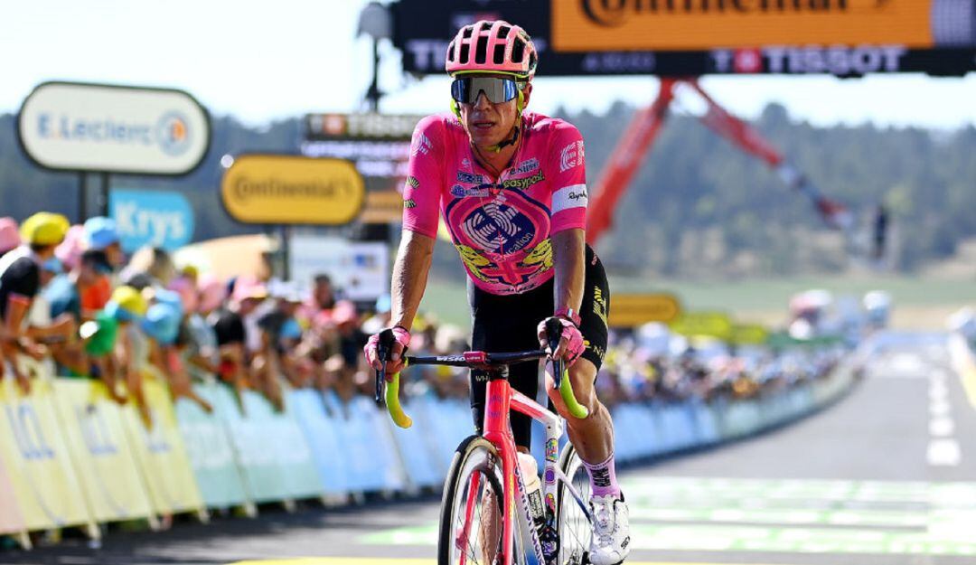 Rigoberto Urán al término de la etapa 14