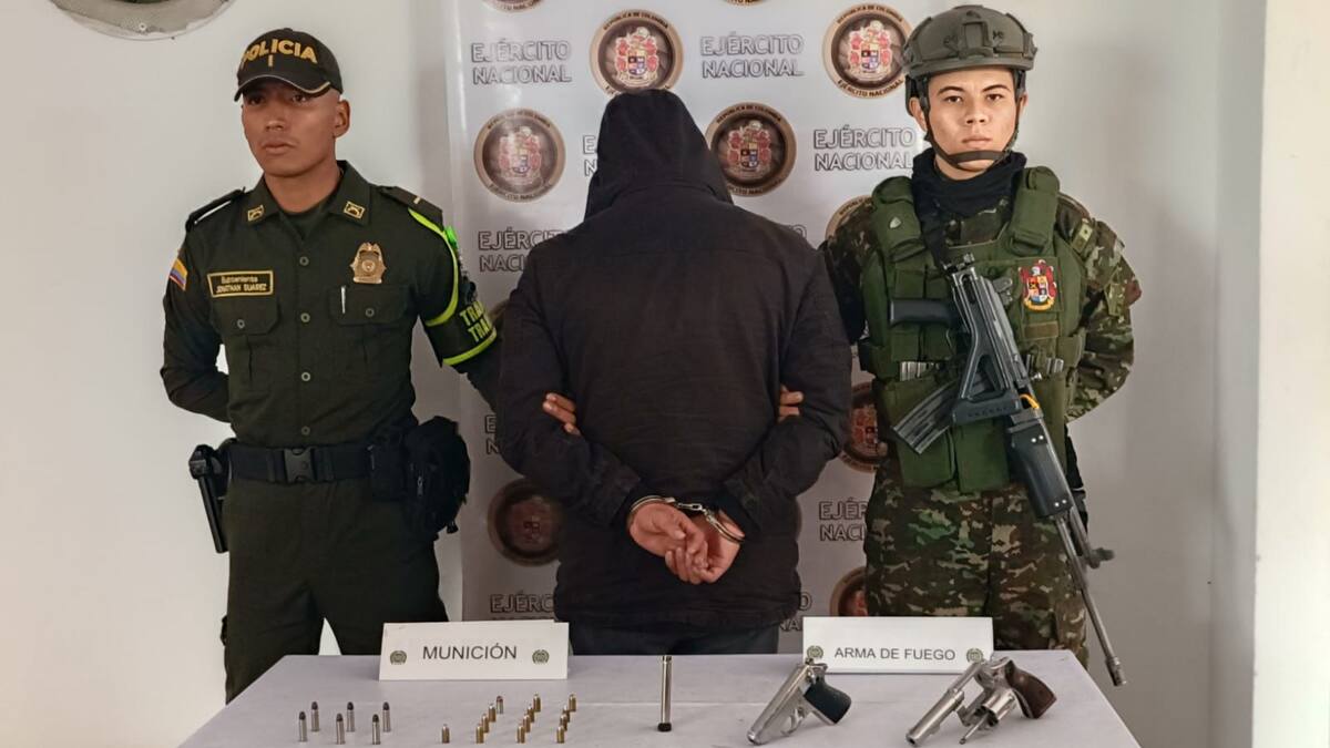 Capturaron a presunto integrante de red de tráfico de armas entre Quindío y Valle del Cauca