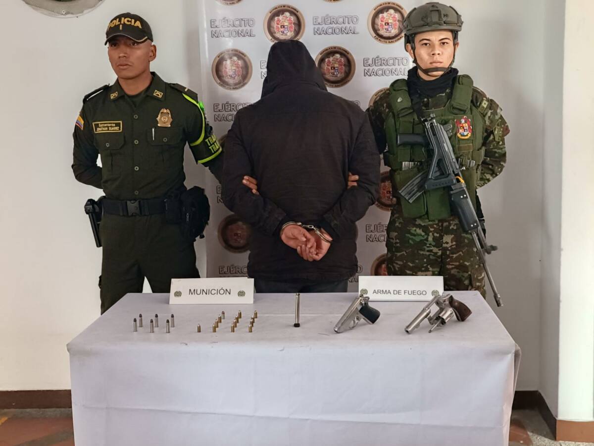 Capturaron a presunto integrante de red de tráfico de armas entre Quindío y Valle del Cauca