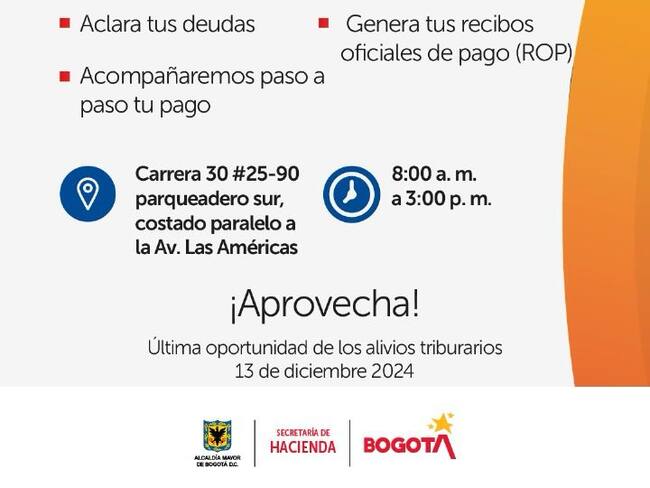 Gran jornada de Alivios Tributarios en Bogotá