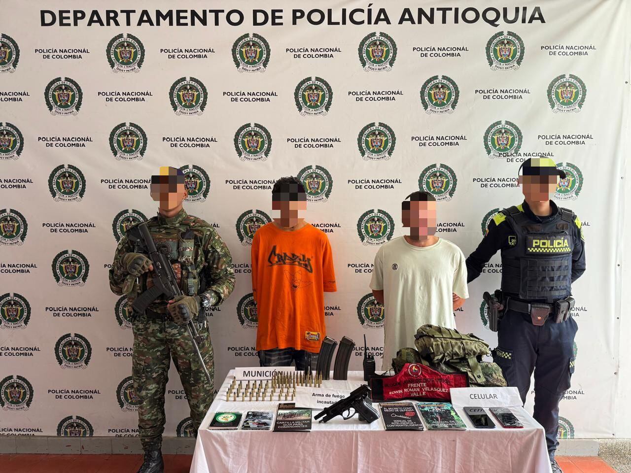 Capturados en Urrao- foto Cuarta Brigada