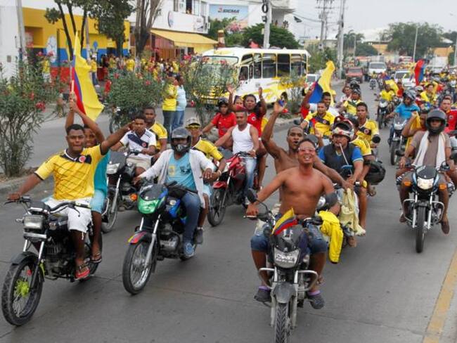 Toda la policía a la calle en Cartagena durante partido Colombia-Inglaterra
