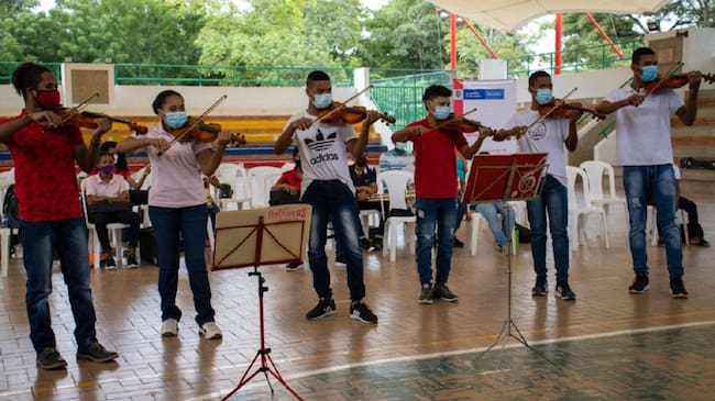 Los menores residen en los sectores Rafael Núñez y Once de Noviembre y hacen parte de la Escuela de Cultura de la Fundación Granitos de Paz