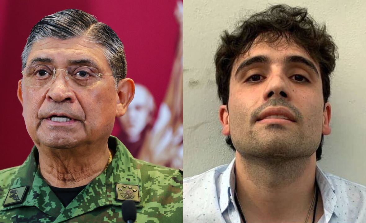 Secretario de defensa, Luis Cresencio Sandoval. Ovidio Guzmán.