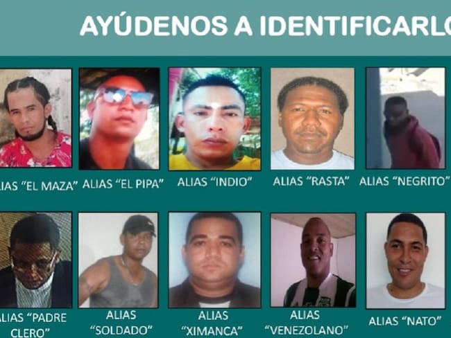 Policía difunde cartel de los 15 más buscados en Cartagena