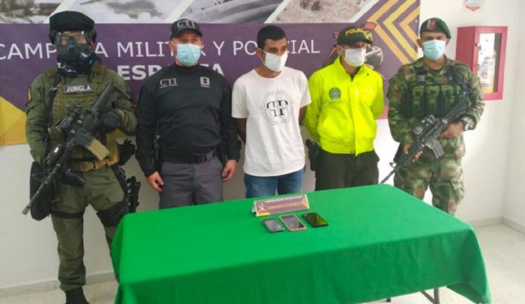 Se trata de alias ‘Almir’, quien según las autoridades lideraba la Estructura 4 (E4) del bloque Magdalena Medio