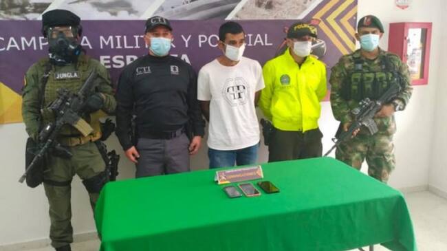 Se trata de alias ‘Almir’, quien según las autoridades lideraba la Estructura 4 (E4) del bloque Magdalena Medio