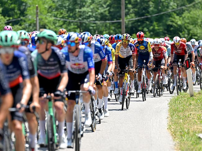 PIANCAVALLO, ITALY - MAY 30: Egan Bernal of Colombia and Netcompany INEOS Cycling Team competes during the 109th Giro d'Italia 2026, Stage 20 a 200km stage from Gemona del Friuli to Piancavallo 1289m / #UCIWT / on May 30, 2026 in Piancavallo, Italy. (Photo by Tim de Waele/Getty Images)