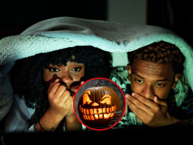Personas viendo películas de terror, halloween, im{agenes de referencia (Getty Images).