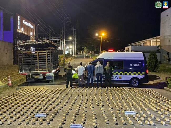 A la cárcel tres hombres que transportaban más de 300 kilos de marihuana en Cundinamarca