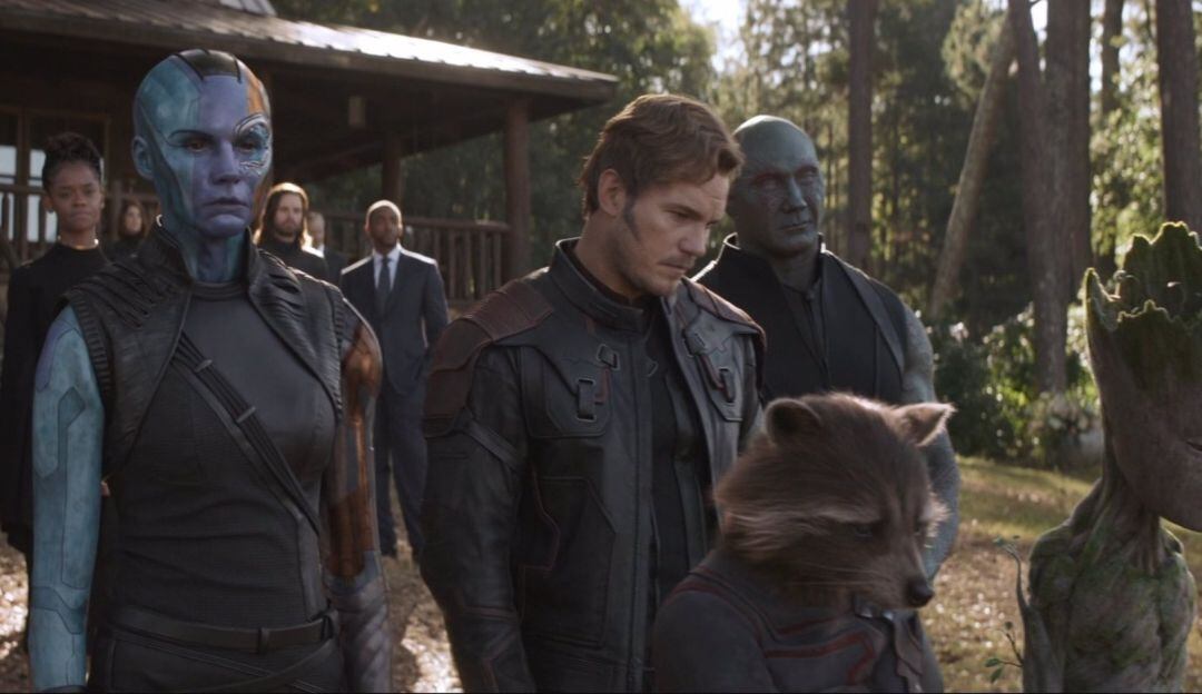'Nebula', y los 'Guardianes de la Galaxia' en una escena de Avengers: Endgame