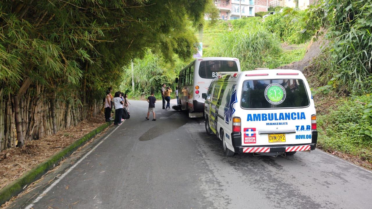 Accidente en el sector de Calamar en Villamaría, Caldas. Foto: Grupo de Búsqueda y Rescate (BYR).