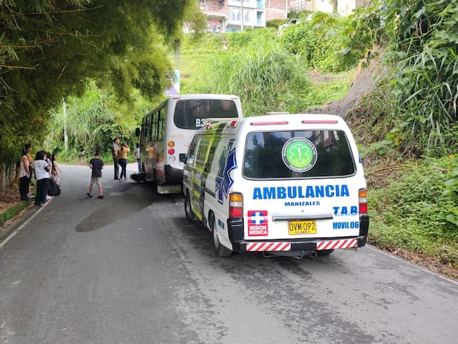 Accidente en el sector de Calamar en Villamaría, Caldas. Foto: Grupo de Búsqueda y Rescate (BYR).
