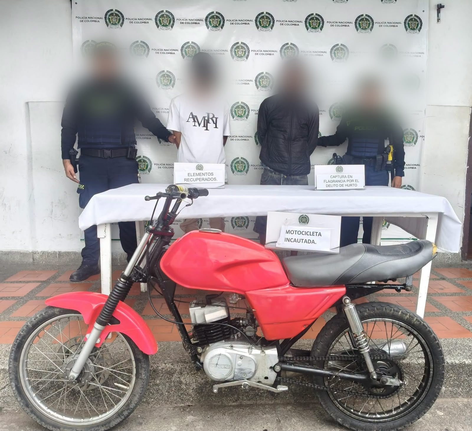 Capturados por orden judicial. // Policía de Bolívar