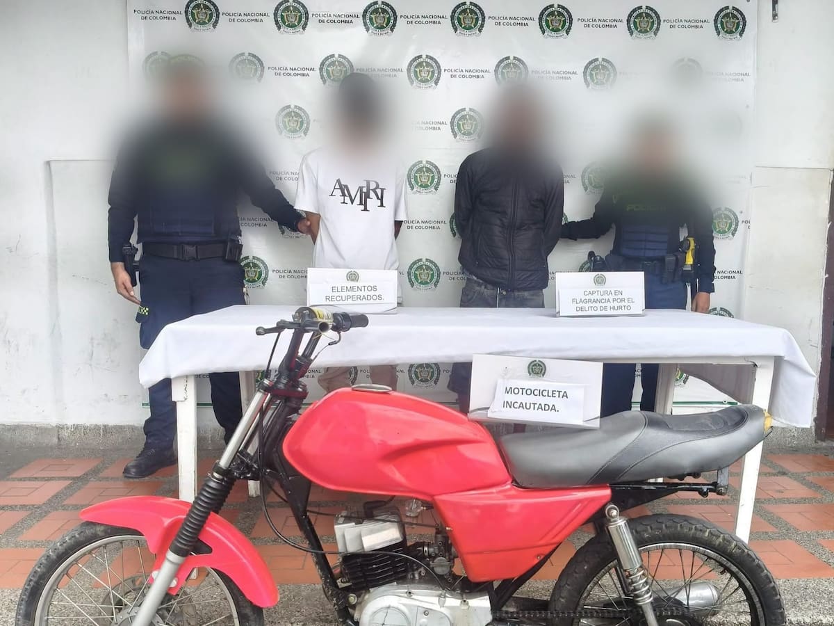 Capturados dos presuntos delincuentes señalados de hurto en Arjona