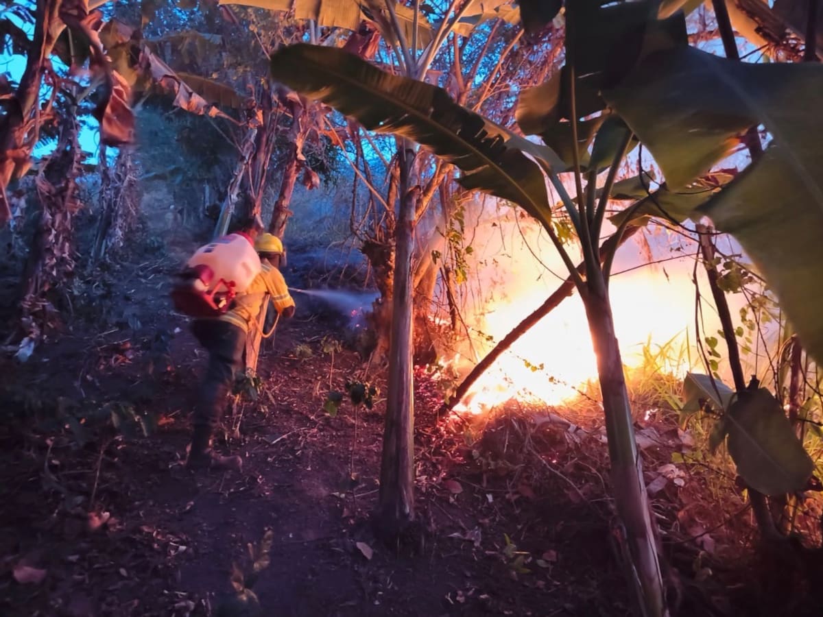 Bomberos controlan incendio forestal en Villeta en un 80%: más de 50 hectáreas afectadas