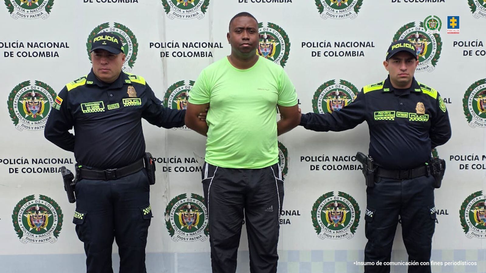 Luis Fernando Palacio Sinisterra, de 37 años, a disposición de la Policía. Foto: Fiscalía General de la Nación. 