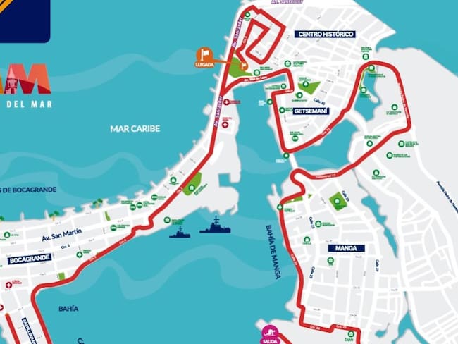 Conozca los cambios viales por la Media Maratón del Mar en Cartagena