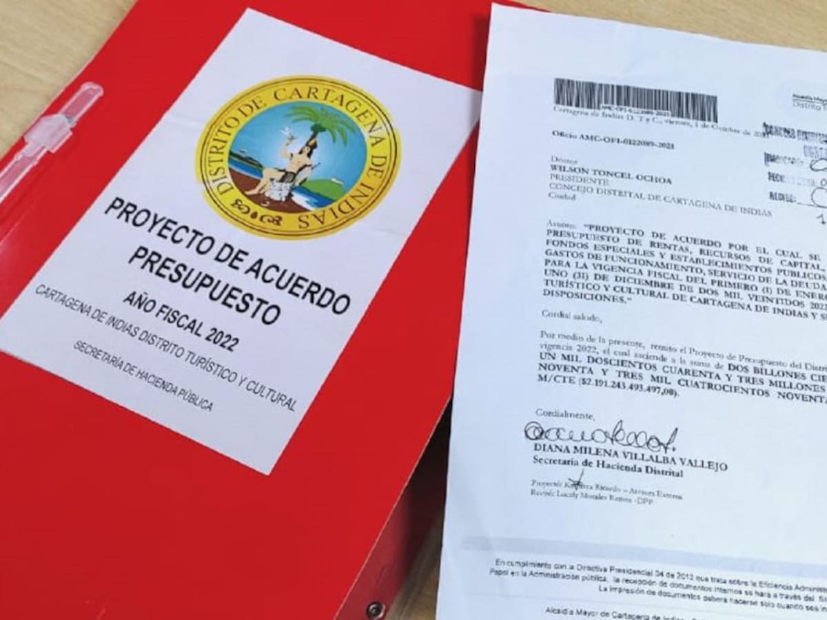 Alcaldía de Cartagena radicó ante el Concejo proyecto de presupuesto 2022