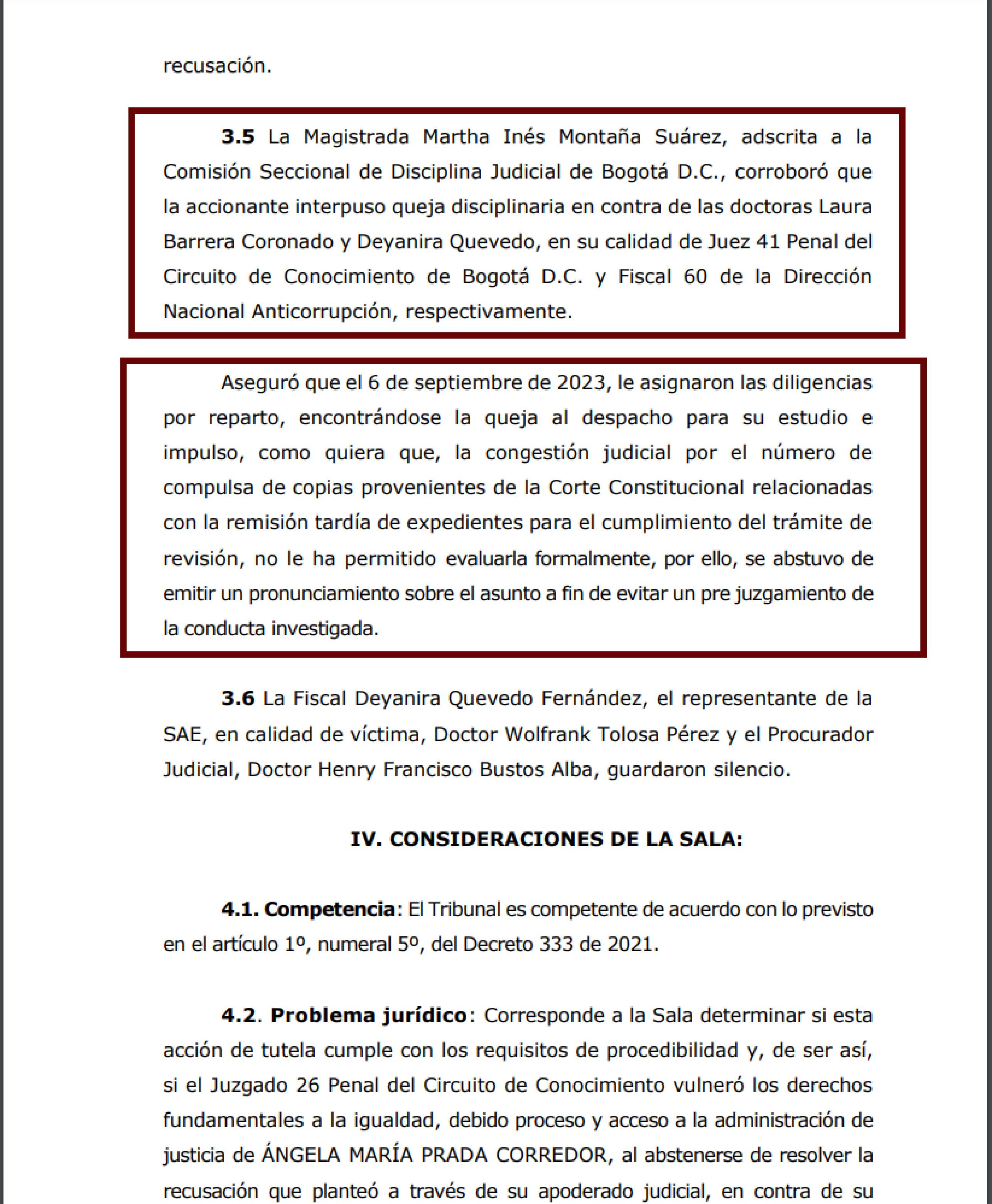 Magistrada Martha Inés Montaña Suárez, adscrita a la Comisión Seccional de Disciplina Judicial de Bogotá.