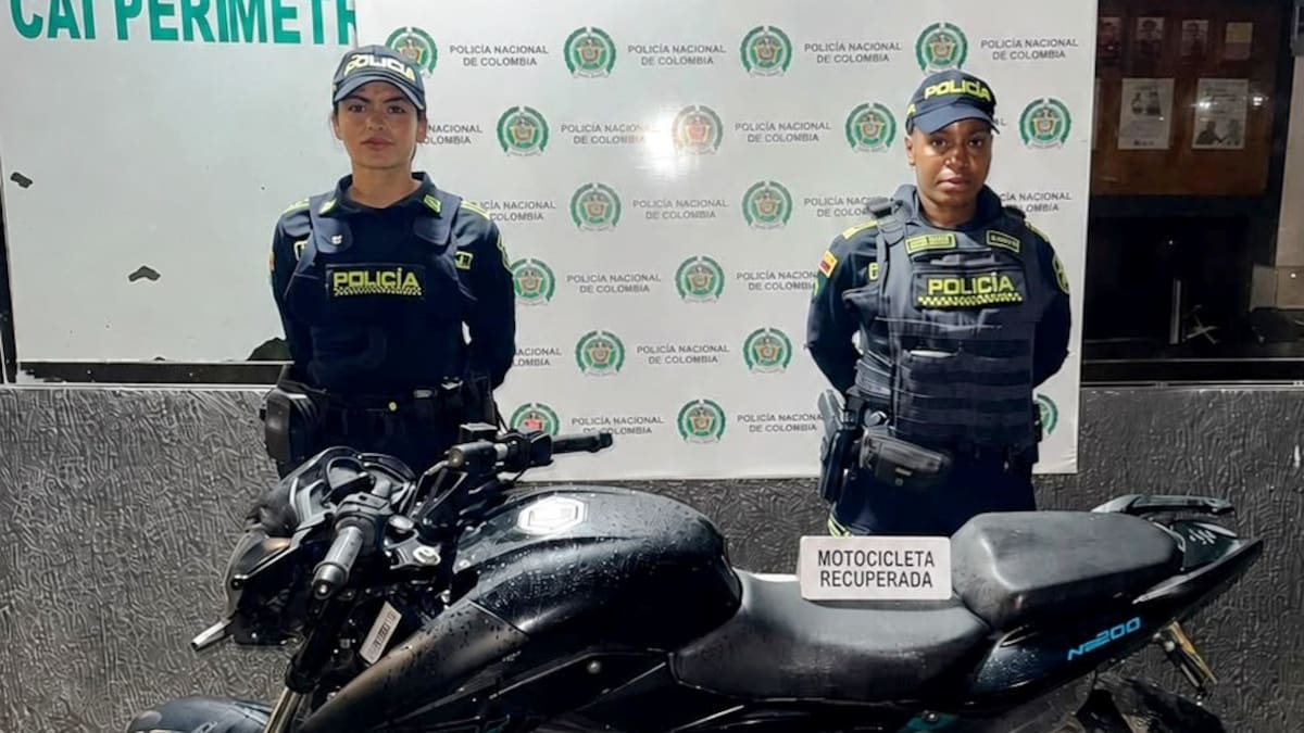Recuperada motocicleta hurtada en el barrio La Esperanza de Cartagena