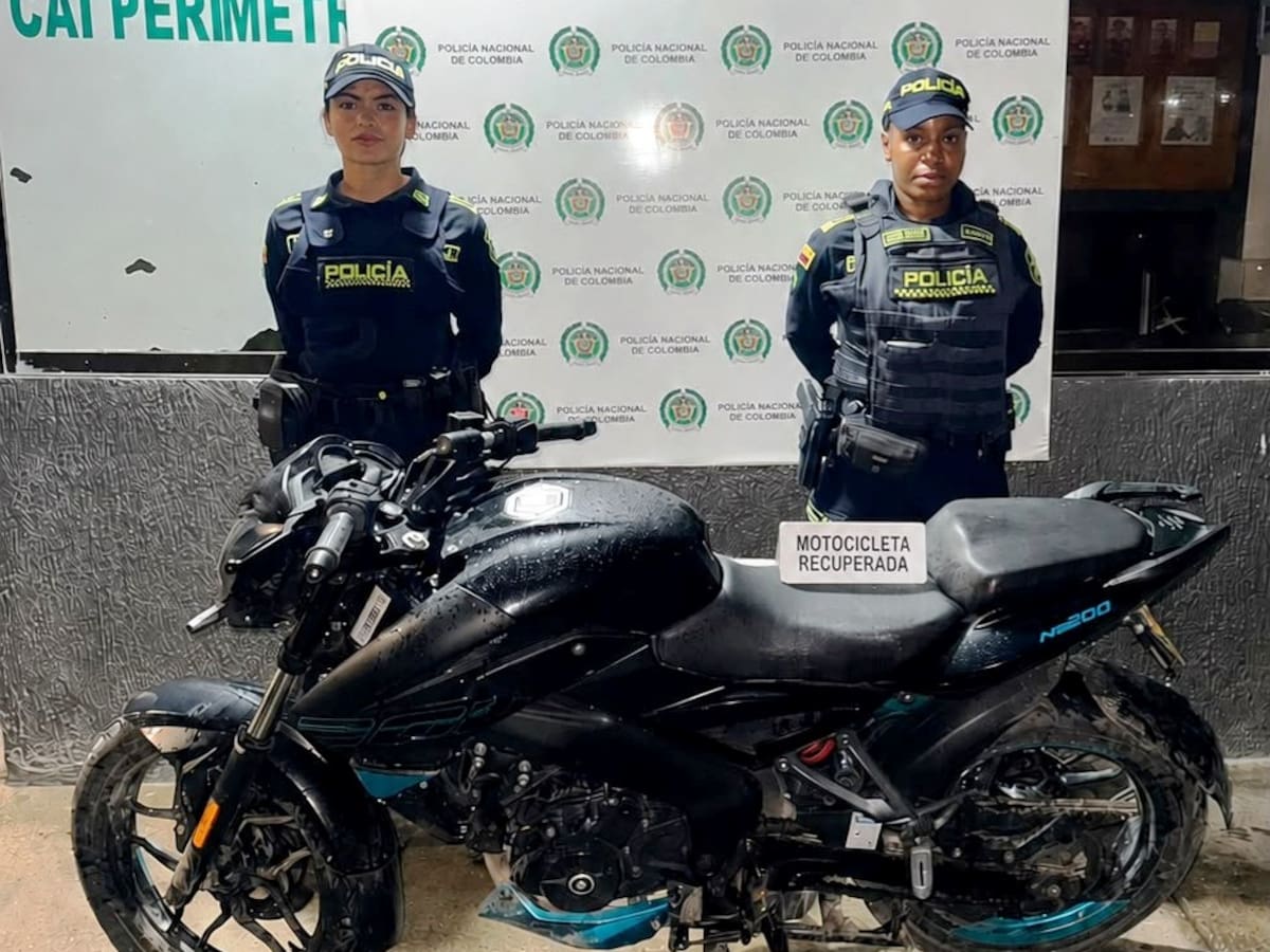 Recuperada motocicleta hurtada en el barrio La Esperanza de Cartagena