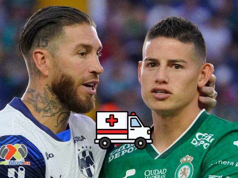 James Rodríguez se pierde el duelo con Sergio Ramos en León vs. Monterrey: esta sería su lesión / Getty Images