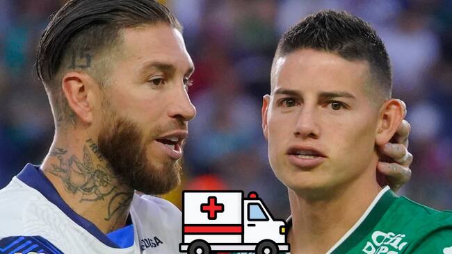 James Rodríguez se pierde el duelo con Sergio Ramos en León vs. Monterrey: esta sería su lesión