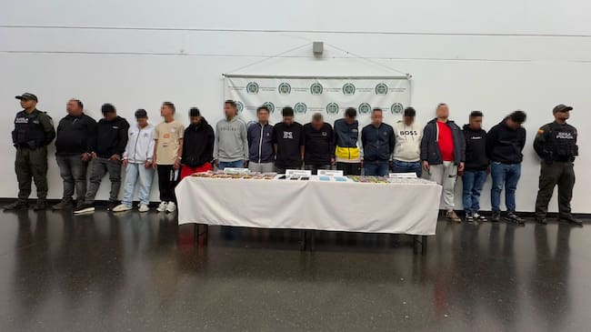 Capturados 15 integrantes del grupo delincuencial San Pablo. Foto: Cortesía MEVAL