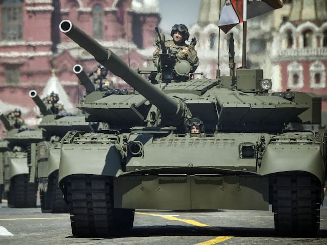 Desfile militar en Rusia con motivo del Día de la Victoria