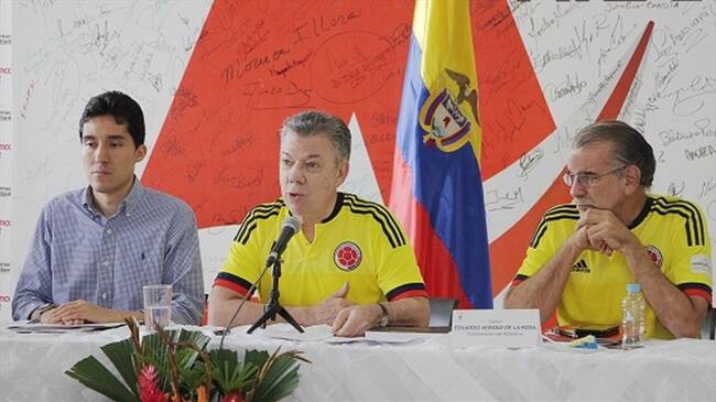 “Vamos a clasificar al mundial de Rusia”: presidente Santos. Foto: Cortesía: Gobernación del Atlántico