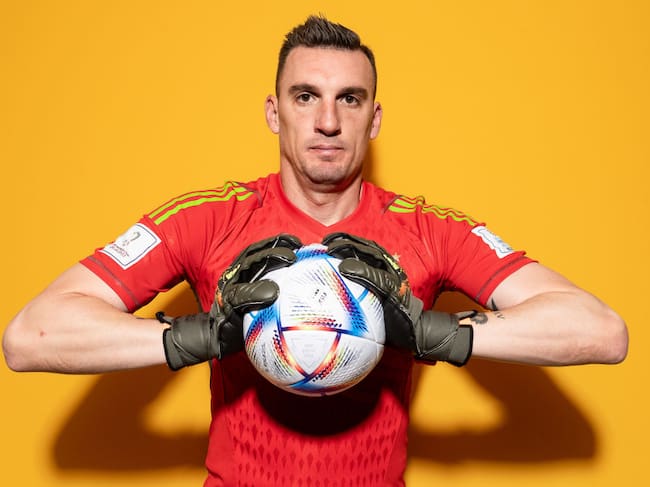 DOHA, QATAR - NOVEMBER 19: Franco Armani of Argentina poses during the official FIFA World Cup Qatar 2022 portrait session on November 19, 2022 in Doha, Qatar. (Photo by David Ramos - FIFA/FIFA via Getty Images)