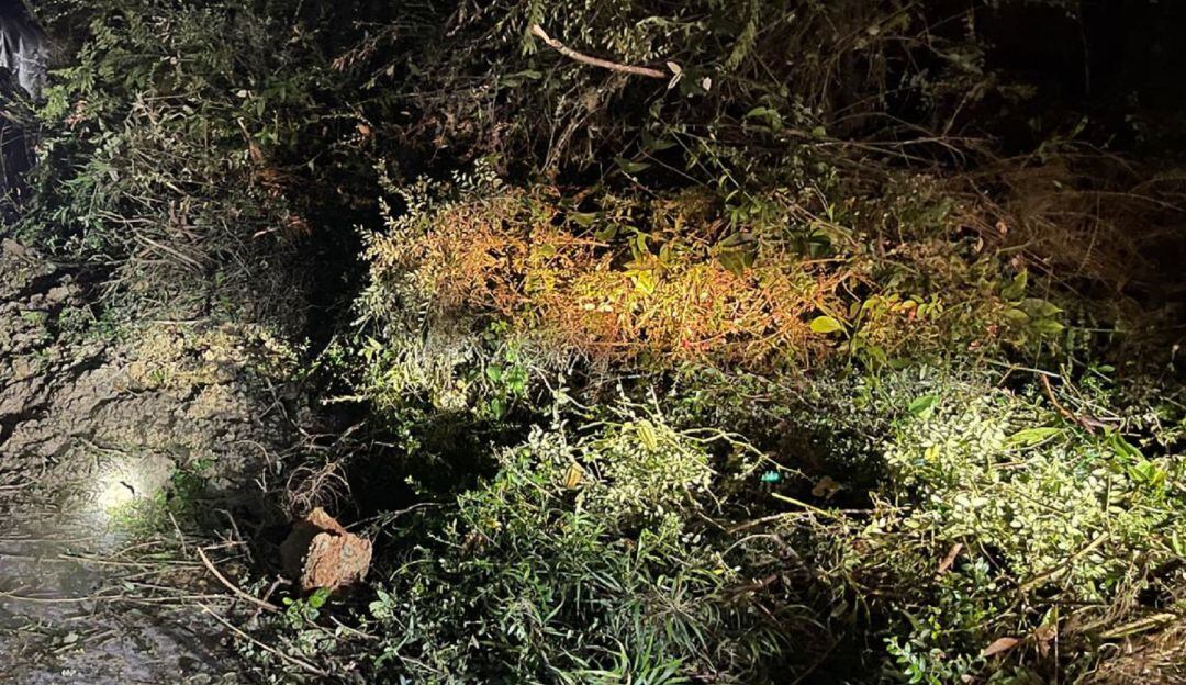 Vía Manizales - Fresno afectada por deslizamiento