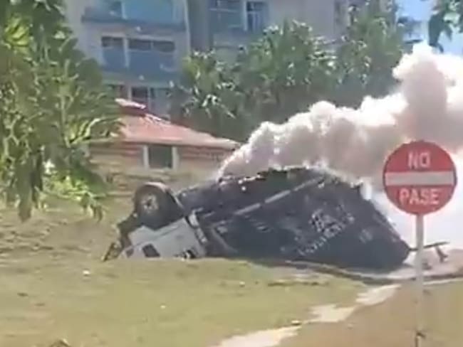 Accidente en Miramar - Imagen tomada de video aficionado.