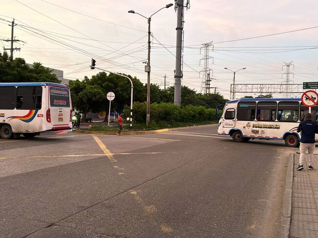 Bloqueo de conductores en Soledad, Atlántico