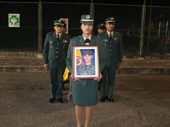 En Montería reciben con honores a soldado que murió en trágico accidente aéreo en Puerto Leguízamo. Foto: Ejército.