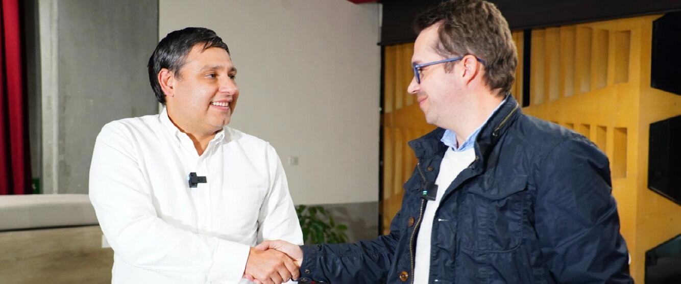 Ministro Mauricio Lizcano y Matias Laks