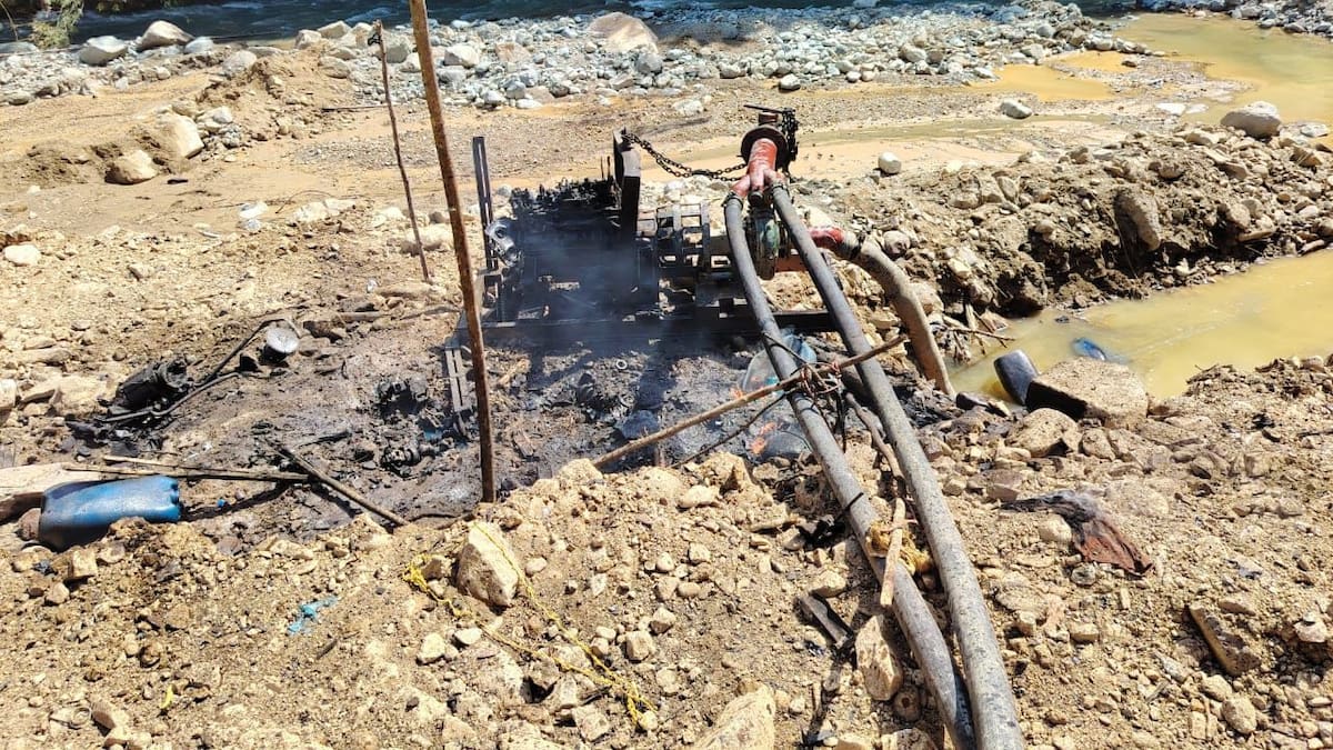El Ejército destruyó una mina ilegal en el norte de Caldas que producía hasta 1.200 millones