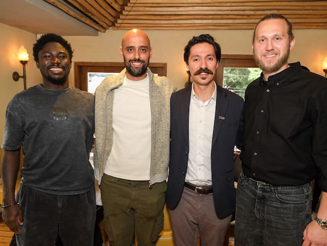 Foto, de izquierda a derecha
Adeniyi Adebayo, Chief Business Development Officer, Yango Ride; Mark Bitton, Country Manager Yango Colombia; Carlos Correa, CEO Co Funder Luable Mejor CDT; Roman Karlash, Global Managing Director Yango Group.