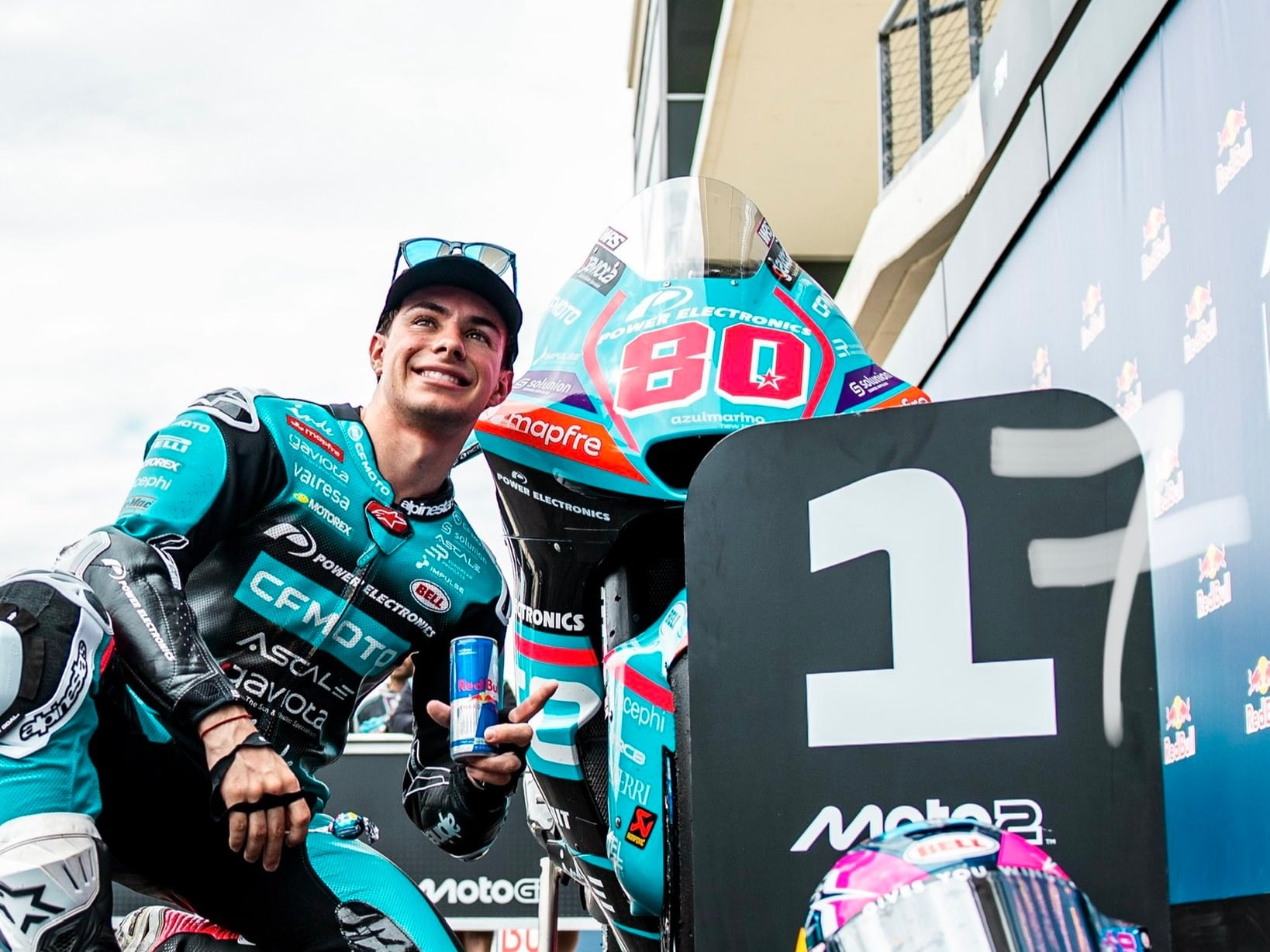 La imagen que usó el Aspar Team sobre la sanción que recibió David Alonso / Twitter: @AsparTeam.