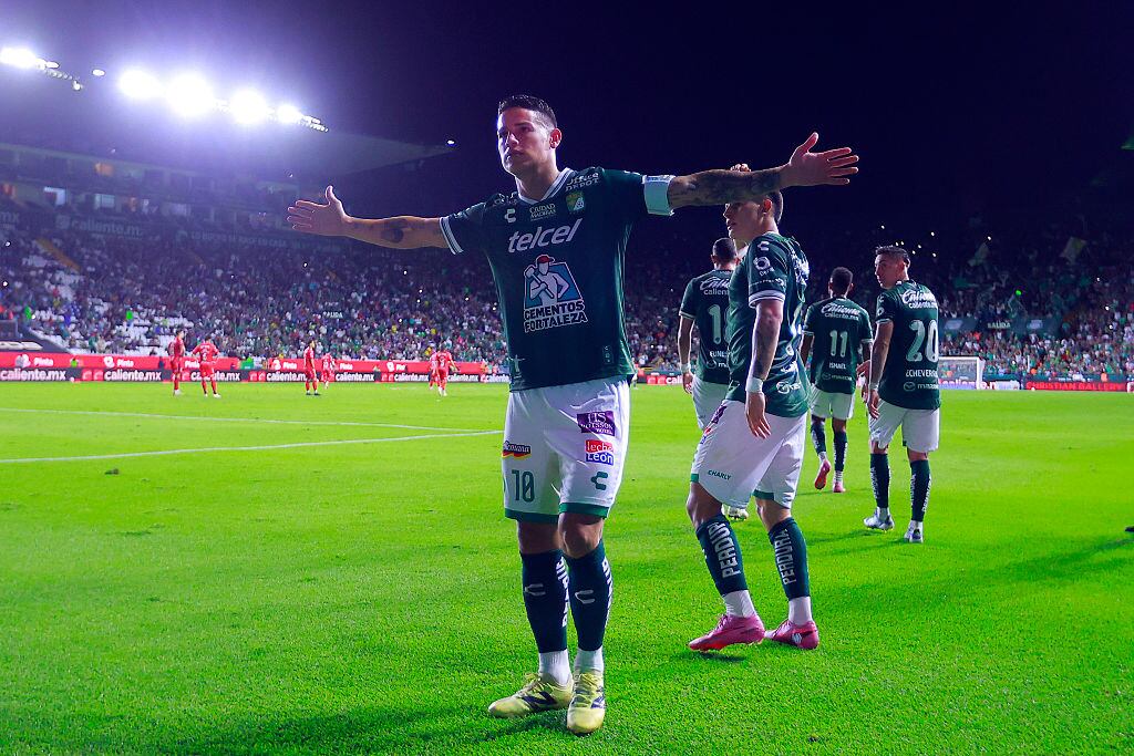 James Rodríguez celebrando sul gol ante Mazatlán / Getty Images