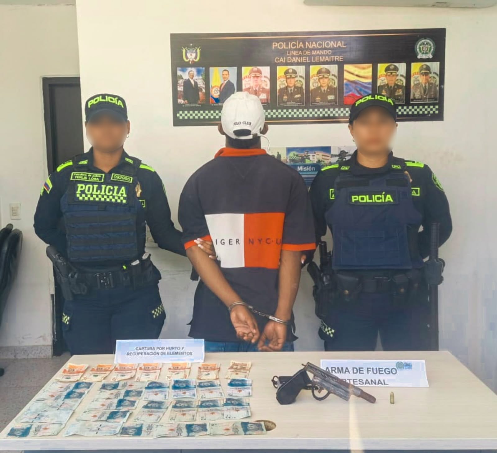 Capturado. // Policía Metropolitana de Cartagena