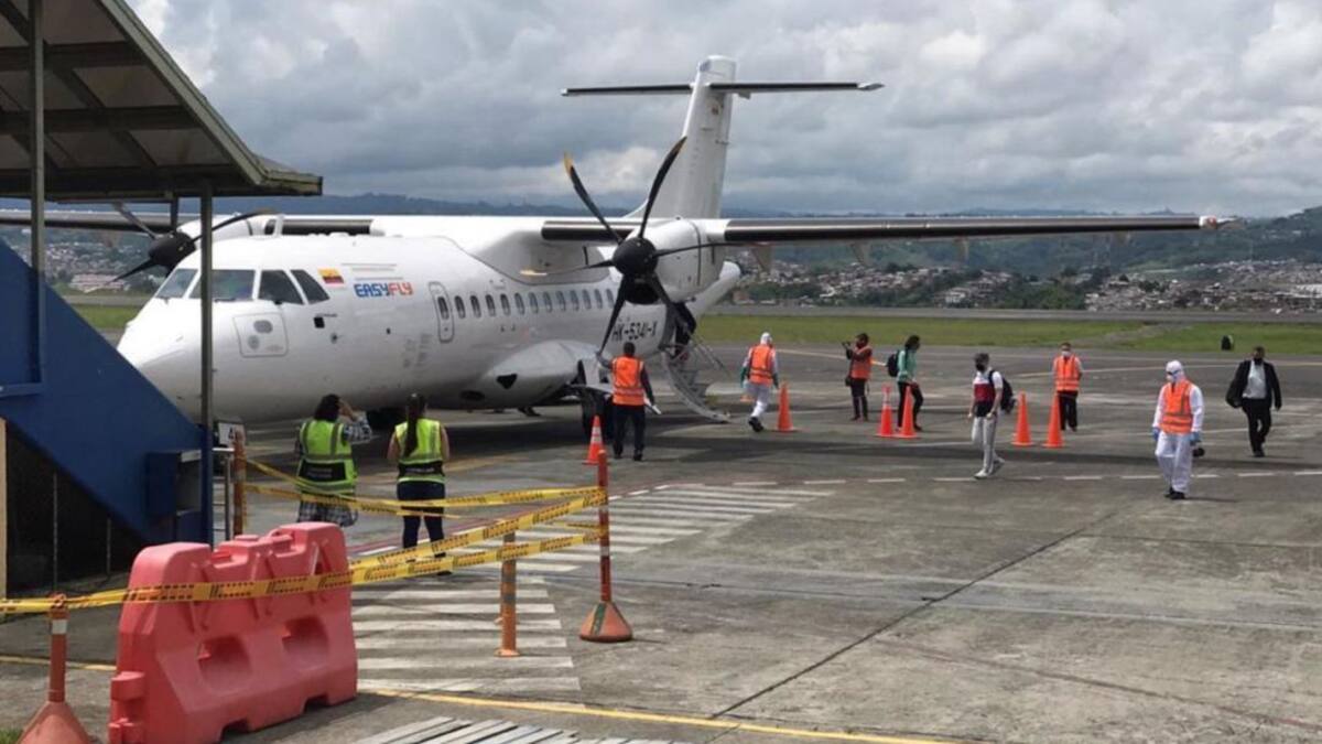 Con poca afluencia de pasajeros se reactivó el vuelo Pereira - Rionegro