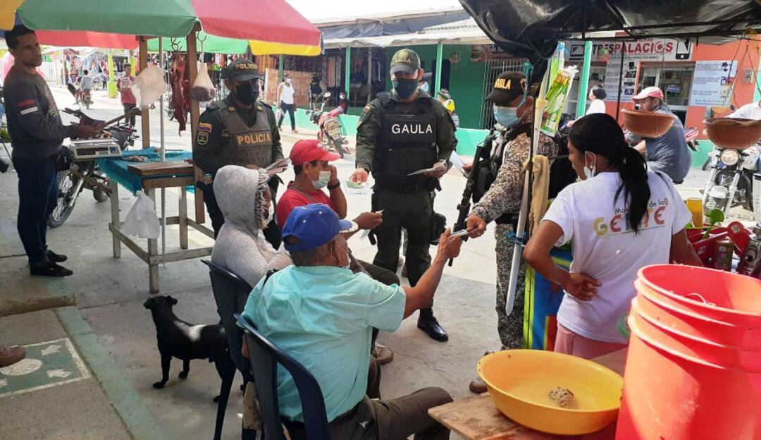 Gaula de la Policía en Bolívar, de la mano con la comunidad y los gremios en Achí