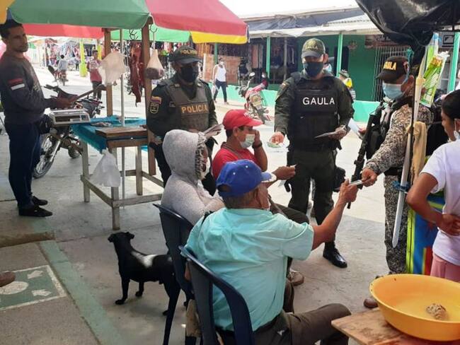 Gaula de la Policía en Bolívar, de la mano con la comunidad y los gremios en Achí