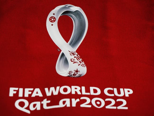 HANGZHOU, CHINA - OCTOBER 27, 2022 - The 2022 World Cup emblem is pictured at the Hangzhou 2022 World Cup themed store in Hangzhou, Zhejiang Province, China, Oct 27, 2022. Recently, the first 2022 World Cup themed store in Zhejiang province was unveiled in Hangzhou, attracting many citizens and fans to buy officially authorized souvenirs of the 2022 World Cup mascot and emblem. (Photo credit should read CFOTO/Future Publishing via Getty Images)