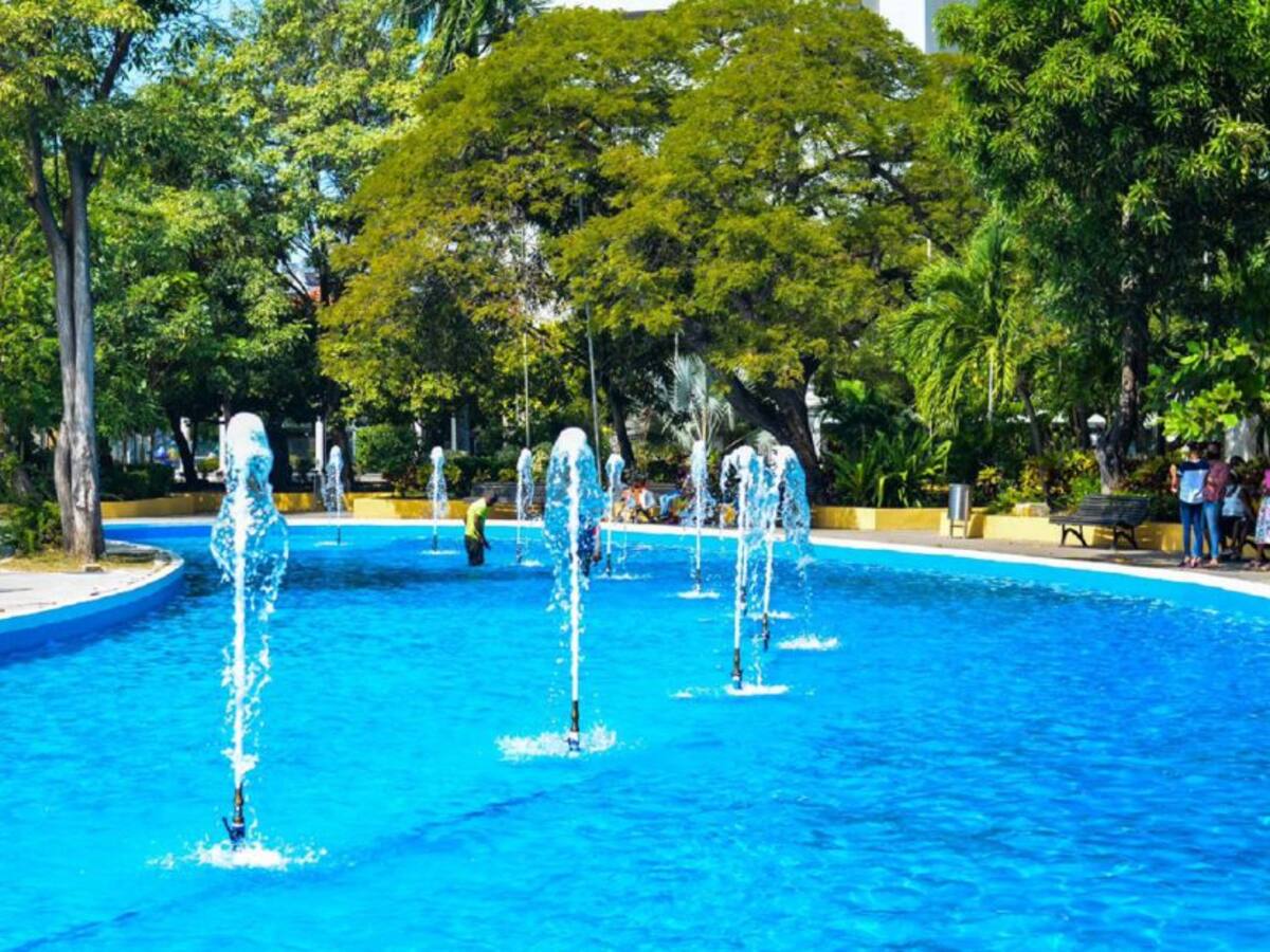 Fuente del Parque Centenario en Cartagena vuelve a funcionar
