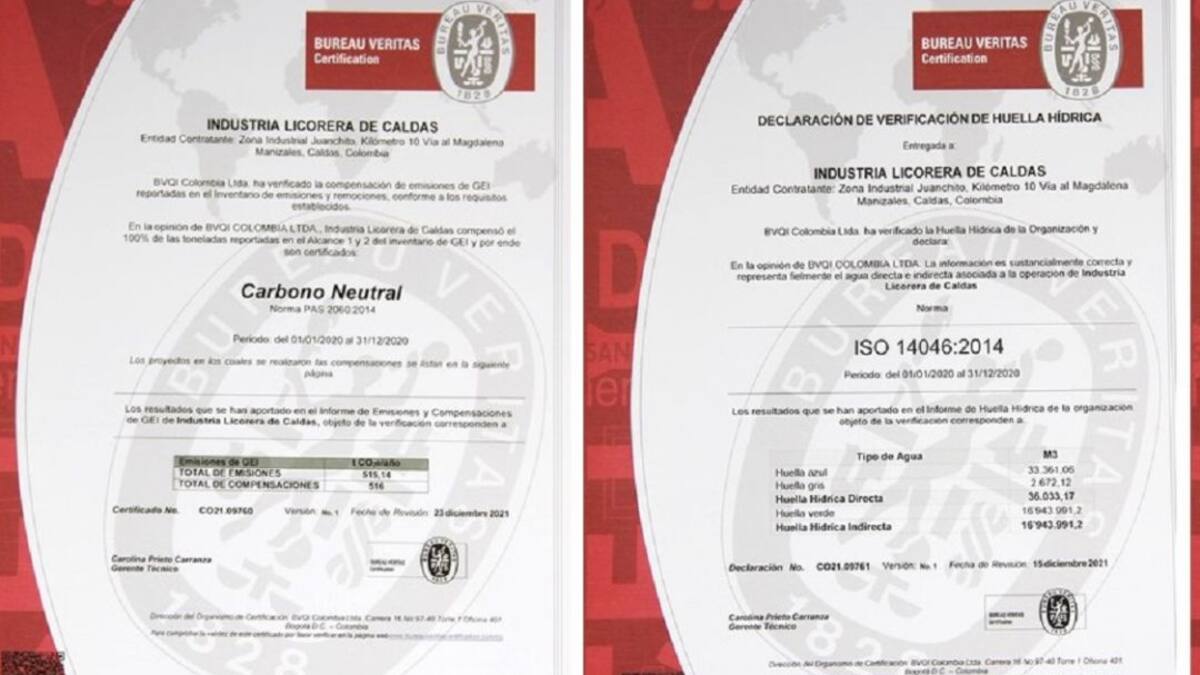 Licorera de Caldas destacada por su compromiso con el medio ambiente