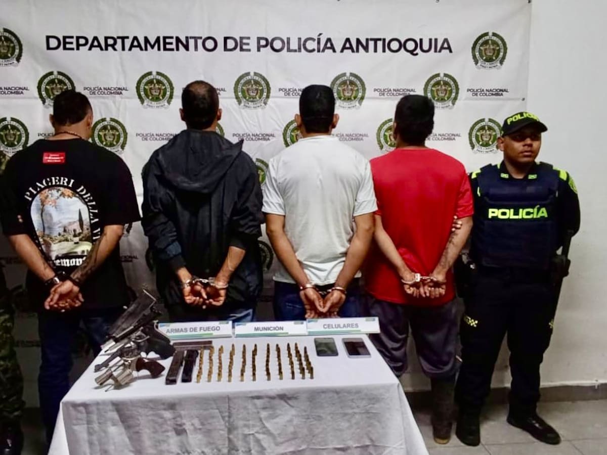 Cuatro integrantes del Clan del Golfo fueron capturados en Andes, Antioquia